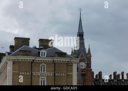 Bâtiment de l'hôtel Great Northern, près de Kings Cross et St Pancras à Londres gares ferroviaires Banque D'Images