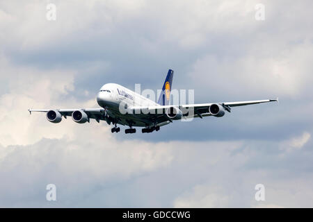 Lufthansa Airbus A380 avion de passagers Banque D'Images
