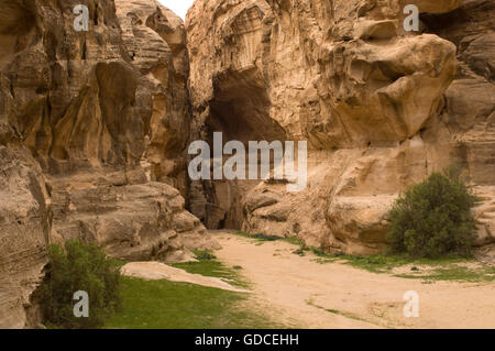 Beida, également connu sous le nom de 'petit' Petra, Jordanie, Moyen-Orient Banque D'Images