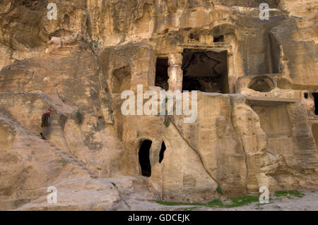 Beida, également connu sous le nom de 'petit' Petra, Jordanie, Moyen-Orient Banque D'Images