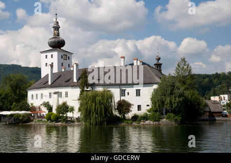 Schloss Orth château sur le lac Traunsee à Gmunden, région du Salzkammergut, Haute Autriche, Autriche, Europe Banque D'Images