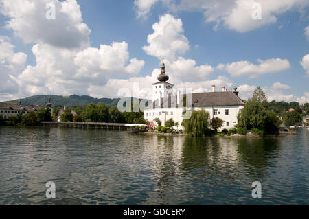 Schloss Orth château sur le lac Traunsee à Gmunden, région du Salzkammergut, Haute Autriche, Autriche, Europe Banque D'Images