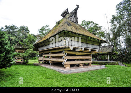 Le palais de la Roi batak de Sumatra, en Indonésie. Batak est le groupe ethnique des personnes vivant dans la partie nord de l'al. Banque D'Images