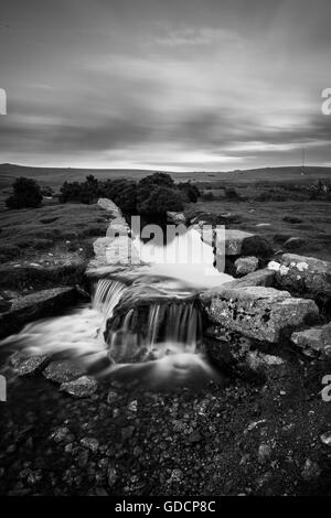 Windy Post le Dartmoor Banque D'Images