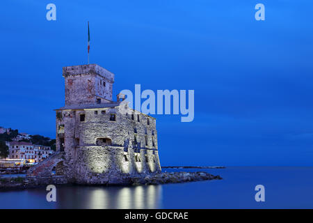 Le Château de Rapallo en Italie Banque D'Images