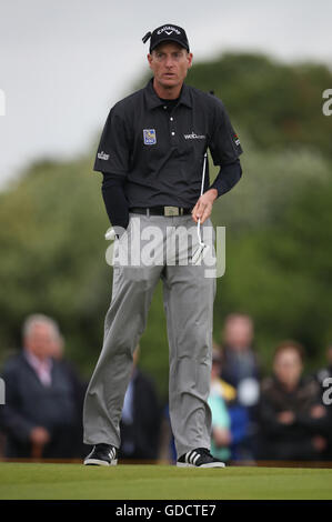 Jim Furyk USA au cours de la deuxième journée de l'Open Championship 2016 au Royal Troon Golf Club, South Ayrshire. Banque D'Images