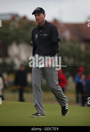 Jim Furyk USA au cours de la deuxième journée de l'Open Championship 2016 au Royal Troon Golf Club, South Ayrshire. Banque D'Images