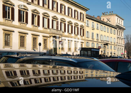 L'Italie, Lombardie, Milan, Corso Venezia, Palais Bovara Banque D'Images