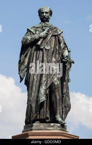 Maximilian II Joseph, 28.11. 1811 - 10.3.1864, roi de Bavière 20.3.1848 - 10.3.1864, pleine longueur, monument, Maximilianstrasse, Munich, Allemagne, Banque D'Images