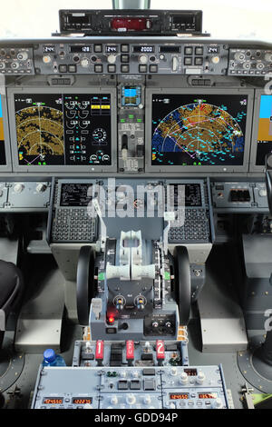 Le poste de pilotage du Boeing 737 MAX 8. Banque D'Images