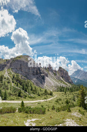 Misurina,Italie,région de montagne près de la Drei Zinnen,tre Cimi di Laveredo Banque D'Images