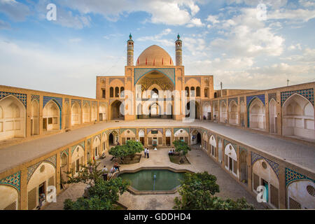 L'Iran Kashan,Ville,Masjed-e mosquée Agha Borzog Banque D'Images