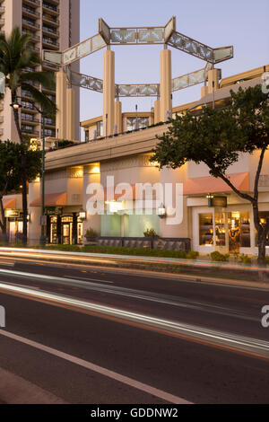 USA, Hawaii, Oahu, Hawaii, USA, Oahu, Honolulu Waikiki,,Kalakaua Avenue Banque D'Images