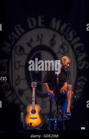 Cartagena, Espagne. 15 juillet, 2016. Ala.Singer ni dans la Mar de Músicas Festival. Credit : ABEL F. ROS/Alamy Live News Banque D'Images