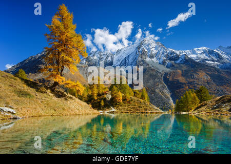 Lac Bleu,Dent de Perroc,Valais,Suisse Banque D'Images