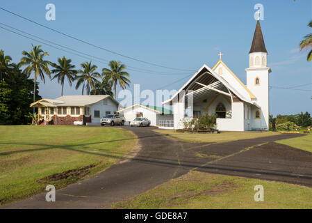 USA,Europa,,Hawaii, Big Island,Puna District,Lisieux,Église catholique Église du Sacré-Cœur Banque D'Images