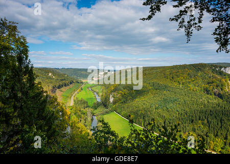 Archiabbatia Beuronensis,Sancti Martini Baden-Wurttemberg,cloître bénédictin,Beuron,Allemagne,Danube,Danube percée, Banque D'Images