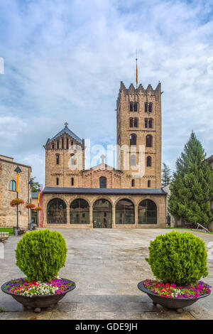 Espagne,Catalogne,Girona Province Ripoll,Ville,monastère Santa Maria de Ripoll, 7e siècle Banque D'Images