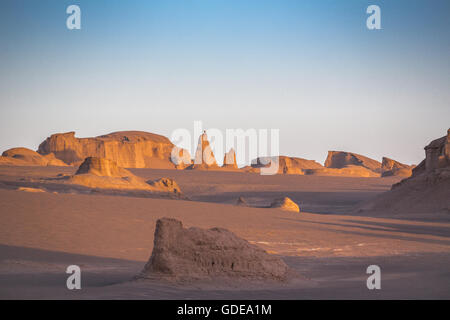 L'Iran, près de la ville de Kerman Kalout,région. Banque D'Images