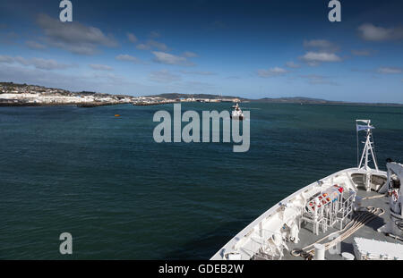 Remorqueur de Port Ponant leader's Le Soleal en Bluff Harbour, Bluff, Nouvelle-Zélande Banque D'Images