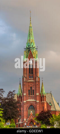 Saint John's Church et paroisse, construit en 1894, situé dans la zone Sydnes, Bergen, Norvège, Scandinavie, Hoardaland Banque D'Images