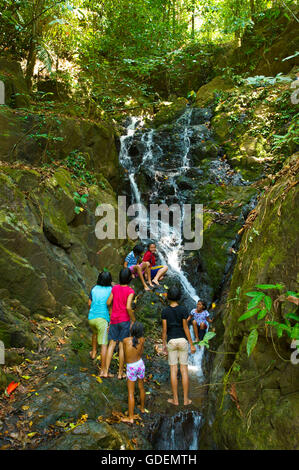 Tonsai chute d'eau, l'île de Phuket, Thaïlande Banque D'Images