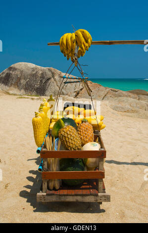 Vendeur à la plage de Chaweng, Koh Samui Island, Thaïlande Banque D'Images