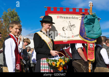 Costumes traditionnels à Saalfelden, Tyrol, Autriche, Salzburger Land Banque D'Images