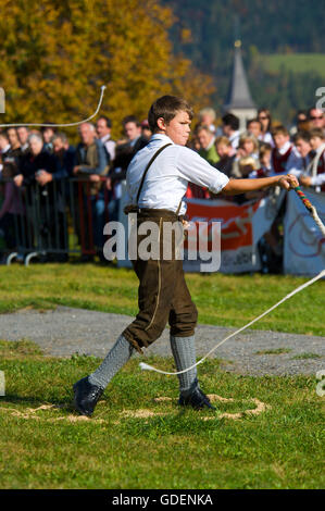 Costumes traditionnels à Saalfelden, Tyrol, Autriche, Salzburger Land Banque D'Images