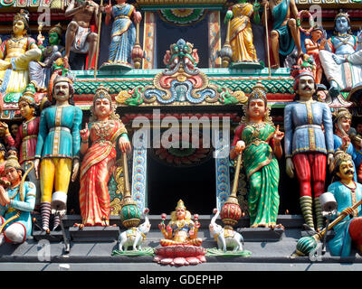 Le Temple Sri Mariamman, Chinatown, Singapour Banque D'Images