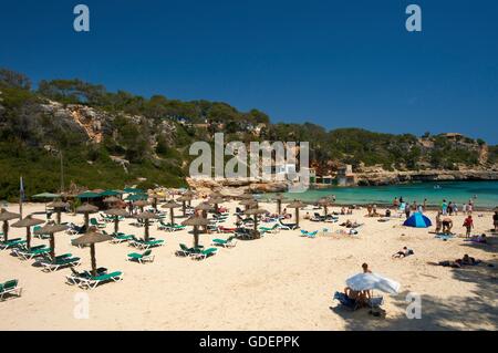 Cala Llombarts, Mallorca, Majorque, Îles Baléares, Espagne Banque D'Images