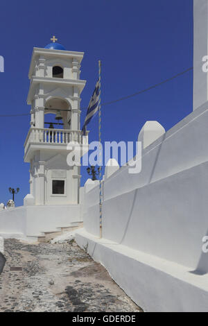 Église Anastasi, Imerovigli, Santorini, Cyclades, Grèce Banque D'Images