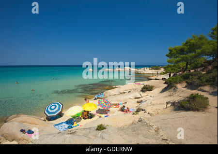 Portokali Beach, Kavourotypes, Sithonia Chalkidiki Halkidiki, Grèce Banque D'Images