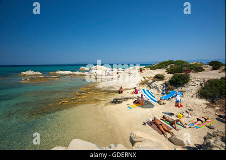 Portokali Beach, Kavourotypes, Sithonia Chalkidiki Halkidiki, Grèce Banque D'Images