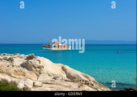 Portokali Beach, Kavourotypes, Sithonia Chalkidiki Halkidiki, Grèce Banque D'Images