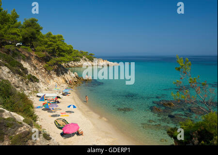 Kavourotypes Beach, Sithonia Chalkidiki Halkidiki, Grèce Banque D'Images