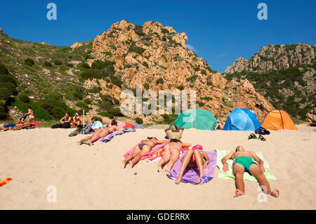 Li Cossi Beach, Costa Paradiso, Sardaigne, Italie Banque D'Images