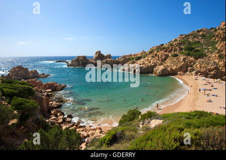 Li Cossi Beach, Costa Paradiso, Sardaigne, Italie Banque D'Images