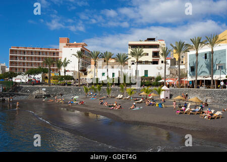 Plage de San Juan, Tenerife, Canaries, Espagne Banque D'Images