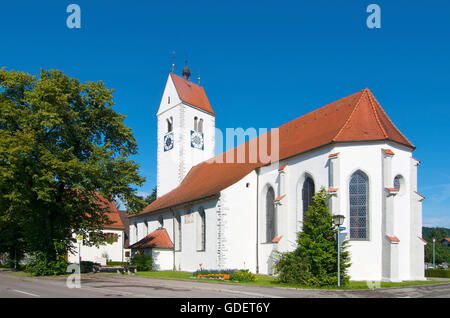 Église de Betzigau près de Kempten, Allgaeu, Bavaria, Germany Banque D'Images