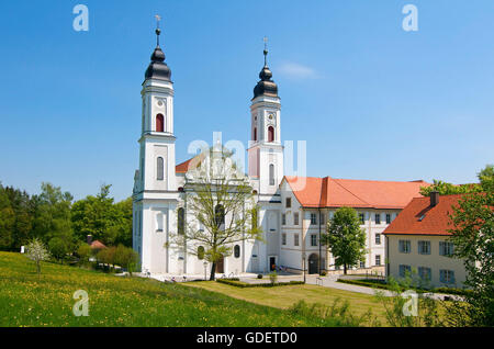 Monastère d'Irsee, Allgaeu, Bavaria, Germany Banque D'Images