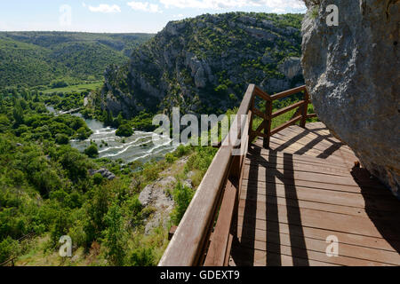 La Croatie, l'Europe, juin 2013, le parc national de Krka, Rosiki Slap Banque D'Images