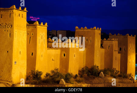 Maroc, Afrique, Kasbah de Taourirt, Ouarzazate Banque D'Images