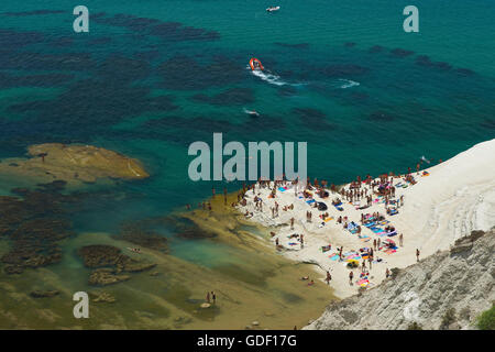 Scala dei Turchi, Lido Rossello, Agrigente, Sicile, Italie Banque D'Images