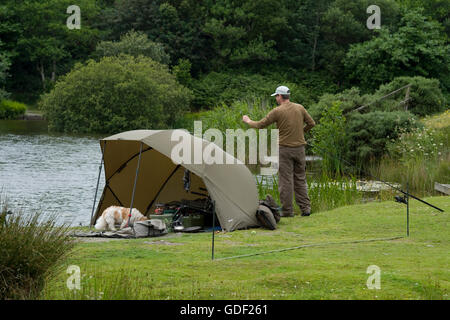 Les pêcheurs de Carp Lake Banque D'Images