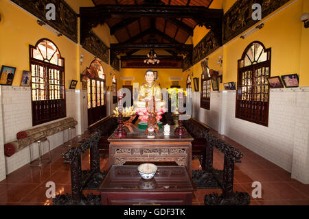 Statue de Bouddha, la pagode du compte-tours, Binh Thuan, Vietnam Banque D'Images