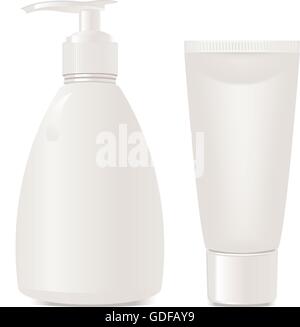 Conteneurs plastique. Isolated on white Illustration de Vecteur