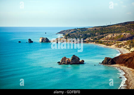 Lieu de naissance d'Aphrodite Beach à Paphos, Chypre Banque D'Images