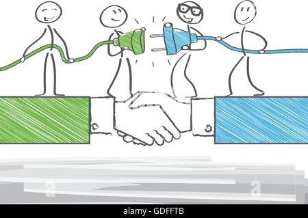 Groupe de gens d'affaires Travailler ensemble Illustration de Vecteur