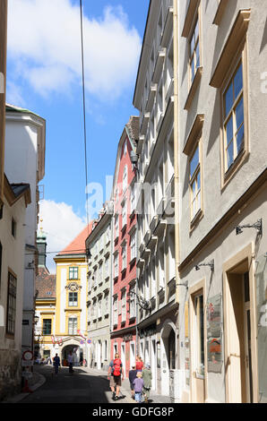 Wien, Vienne : alley Schönlaterngasse dans la vieille ville, l'Autriche, Wien, 01. Banque D'Images